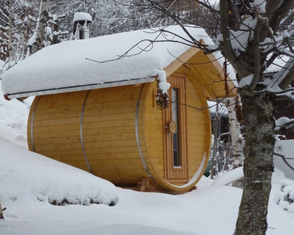Fasssauna  Saunafass mit Holzofen Sauna holzbeheizt